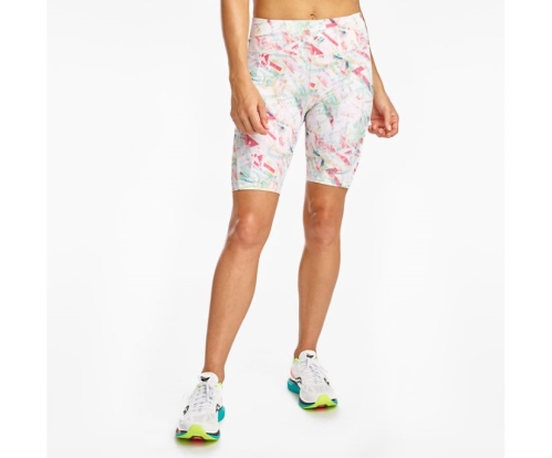 Tenis Saucony Fortify 8" Biker Short Mujer Pantalones cortos Ropa Opal Azules Print México MX-032-MU